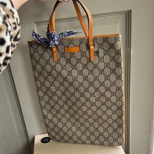 Gucci GG Supreme PVC Vintage Tote Bag